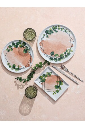 MNZ-Eucalipto 18 قطعة طعام وجبة الإفطار مجموعة 04POR035074 - Porland