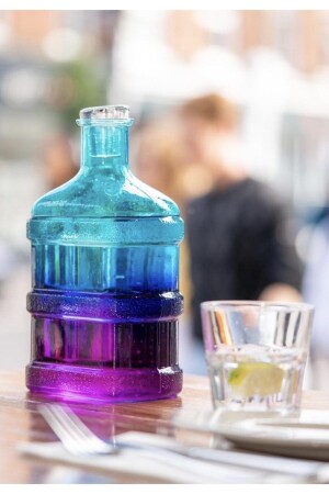 زجاجة ماء عصرية من طراز MNZ-Eva مع غطاء زجاجي، زاوية زجاجية، جنجر 1. 7 لتر - Vivid