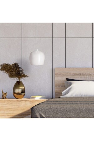 إضاءة MNZ-Eva عصرية الزجاجي مصباح معلق أبيض شمعة واحدة 18x18x16 سم الماس كبير byz - Vogue