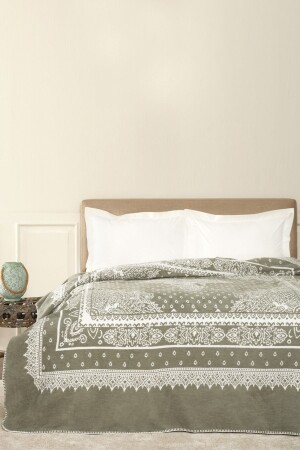 (MNZ-Evelina Green) ، غطاء القطن المزدوج 200. 20. 01. 0704 - Karaca Home