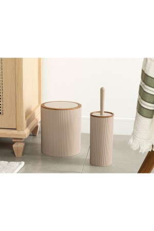 MNZ-Evelyn 2-piece حمام مجموعة براون 10034604-3 - English Home