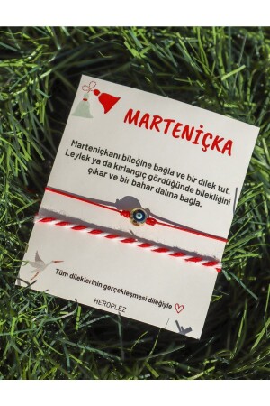 MNZ-Evil Eye Beaded Marteniçka Beaded Red Thread Bracelet Set معيار - H Heroplez