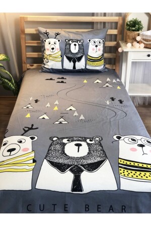 غطاء مزخرف من السلم الرمادي من MNZ-Evmila مع ثلاثة دب على الأرض 156 LL 156 - Lolla