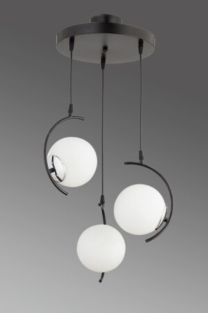 MNZ-Evren 3-piece Black and White Globe Glass Pendant Lamp شمعة TYC00200918552 - ESSLİGHT
