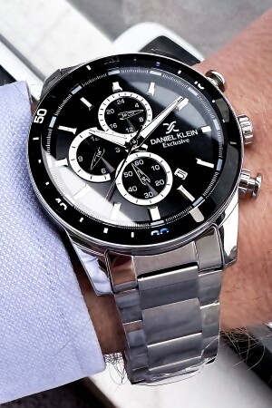 ساعة يد للرجال MNZ-Exclusive 3 Atm مضادة للماء الفضة لون الفولاذ شريط الحجر الطبيعي سوار Dke2023c2 DKE2023 - Daniel Klein