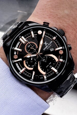 ساعة يد للرجال MNZ-Exclusive 3 Atm مضادة للماء لون أسود من الفولاذ العنق Dke2023c6 DKE2023 - Daniel Klein