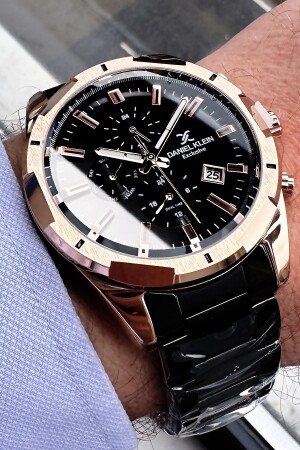 ساعة يد للرجال من نوع MNZ-Exclusive 3 Atm مضادة للماء لون أسود من الأسطول العنق Dkh4599c1 DKH4599 - Daniel Klein