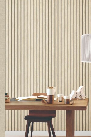 MNZ-Exclusive 7640 لعبة التقطير الموجات خفيفة الخشب الخشبية الجدار الإطار رسمية خلفية 5-30 م2 - Bien Duvar Kağıtları