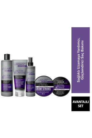 (MNZ-Expert Biotin and Caffeine Anti-Hair) - 5 قطع من المجموعة - مساعدة نمو صحية - نباتية - Urban Care