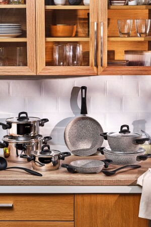 MNZ-Experto 14 قطعة غرانيت - مجموعة طحالب الفولاذ - Emsan