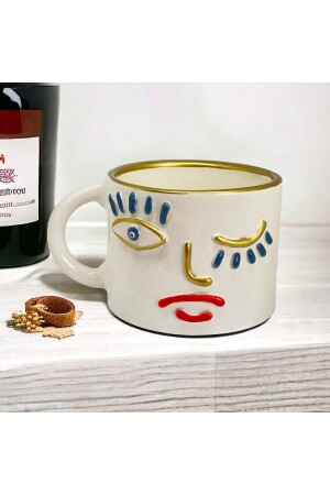 MNZ-Face نمط مصنوعة يدويًا كوب قهوة كوب وجها كوب - sim atölye