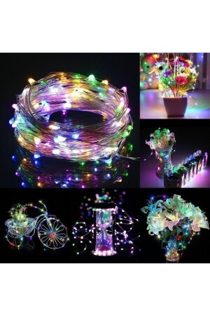 بطارية ضوء من قبل من قبل MNZ-Fairy Led تعمل 3 مترات RGB مقاومة للماء لونية قوية ومرنة - Lumenn