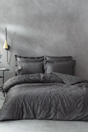 مقياس القماش المملكة من قراءة MNZ-Fall King Size Duvet Cover Set 100% عظمية القطن الساتين الاصطناعي الأنتراكيت 240x220 سم N - Ecocotton