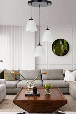 MNZ-Farel عصرية الزجاج الملونة ثلاثية مصباح العجلة شمعة WHITEFAREL3PL - Uçar