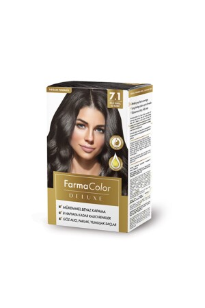 (MNZ-Farmacolor) لون شعر (Deluxe Hair Dye) (Ashy Auburn) 7. - Farmasi
