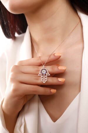 MNZ-Fatma حلقة عنق يد الأم 925 حلقة عنق فضة KLLB000055 - Lia Berto