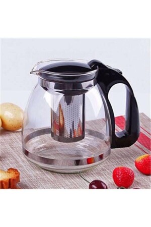 MNZ-Faya المنزلي الخدمة الزجاجية البوروسيليكات الشاي الأعشابية ليندن الشاي 1250 مل FAYA DEM - Genel Markalar