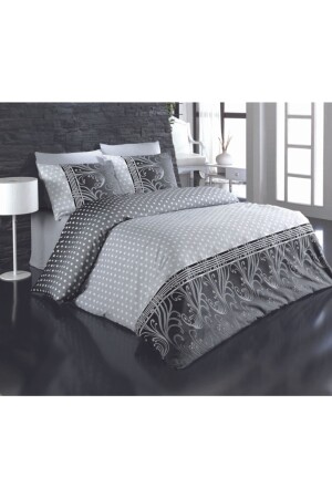 MNZ-Felicita Gray Duvet Cover Set FLC - Fabeteks