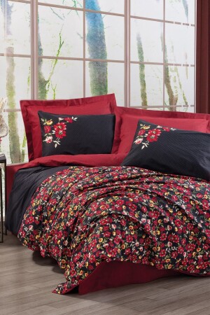 MNZ-Feminine الواحد غطاء غطاء غطاء مجموعة الرغبة حمراء 8680108062777 - Cotton Box