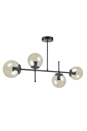 MNZ-Feris تصميم حديث غرفة المعيشة المطبخ غرفة النوم اللون الأسود زجاج العسل 4 قطع الشنارة - Modavize