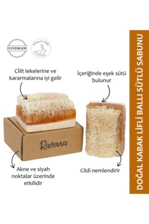 MNZ-Fiber Natural Pumpkin صبون حليب الحمار العسل المصنوع يدويا RVN1 - RAVENNA