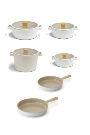 MNZ-Fika الألومنيوم الغطاء الزجاجي 10 قطعة بروف وبان مجموعة 1609202210 - NEOFLAM