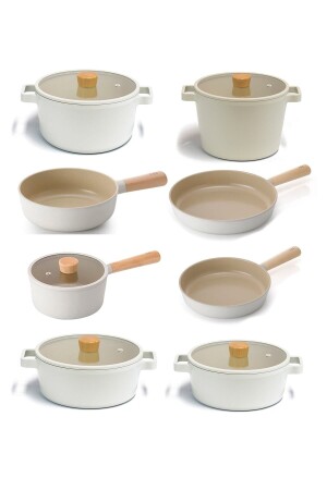 MNZ-Fika 13 قطعة سيراميكية مغلفة الحديد القطع الصلب وعلبة مع غطاء الزجاج Fika13P - NEOFLAM