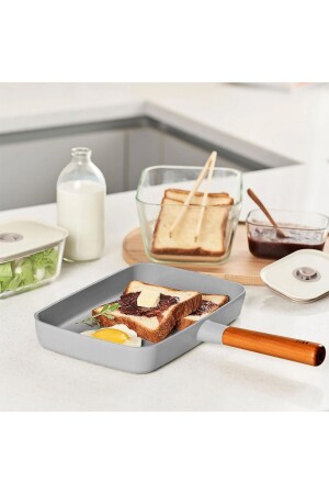 MNZ-Fıka ريكانغولر بان 29 سم مع غطاء الزجاج الرمادي D-NEOG129R - NEOFLAM