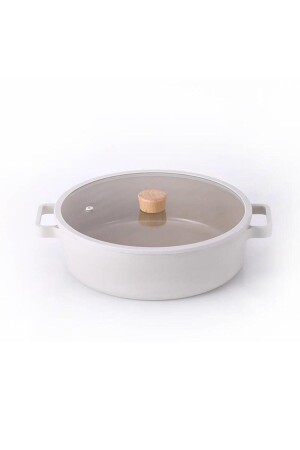 MNZ-Fika الألومنيوم القوارب الهادئة مع غطاء الزجاج 30 سم بيج D-NEOF230L - NEOFLAM