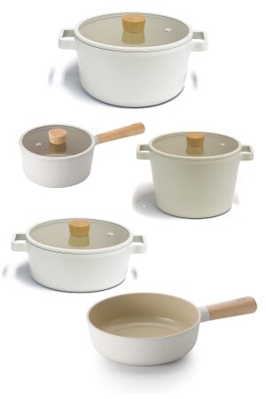 MNZ-Fika الألومنيوم الملق 9 قطع مجموعة عائلية مع غطاء الزجاج FIKA262422D18S26W - NEOFLAM