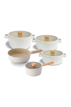 MNZ-Fika 9 قطعة حليب وعباء مجموعة بيج - Neoflam