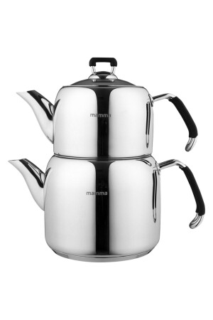 MNZ-Fiore ماكسي حجم الصلب علبة شاي مع سليكون المقبض FIOREMAXI - Mamma