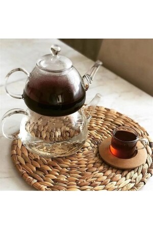 MNZ-Fire مقاوم Borasilicate Glass Teapot Model straight kbr-bb9101252 - morponi