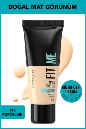 مؤسسة MNZ-Fit Me Matte+poreless - 110 فورتسلان FP502342N_FG - Maybelline New York