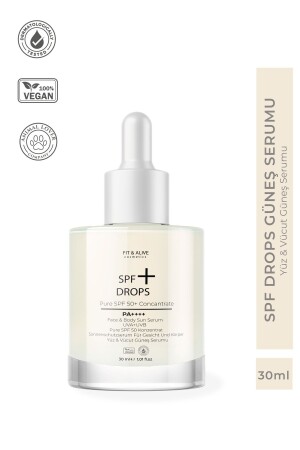 MNZ-Fitalive SPF 50+ قطرات وجهها والجسم سيروم الشمس Pa++++ - Fit & Alive