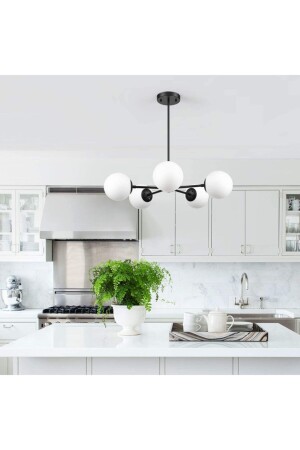 MNZ-Five Spark Model عصرية كرة الزجاجية البيضاء شمعة LMBDR0095-5GLOP - Lambadar