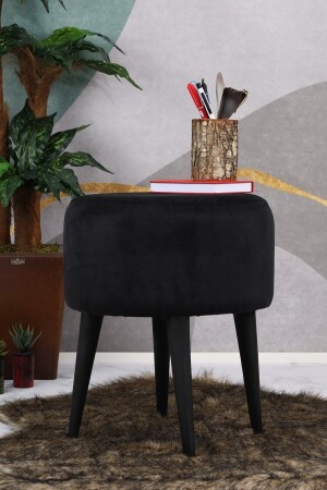 أريكة كوف متعددة الأغراض MNZ-Fix مع ساقي القرن الأسود (أسود) - Pufyhome