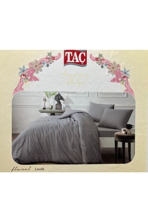 MNZ-Flanel (Flanel) الجديد 100% القطن Lauda Gray غطاء ملابس مزدوجة مجموعة LAUDA - Taç