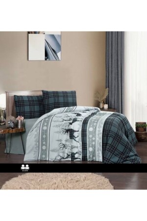 MNZ-Flannel فلانيل غطاء دويت مجموعة الحظين الفلانيل الخضراء - First Choice