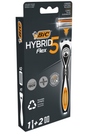 MNZ-Flex 5 حفرة للرجال الهجينة 1 معقب 2 رؤوس (5 BLADES) - Bic