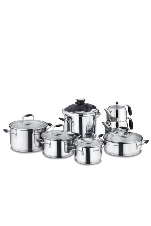 MNZ-Flora 14 قطعة مجموعة هائبر سوداء A1758 FLORA A1758 - KORKMAZ