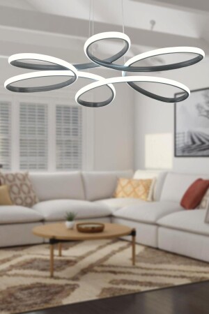 MNZ-Flora مدخن مصباح معلق حديث ضوء أبيض غرفة المعيشة مطبخ غرفة اليد الشنابل - Dekorluna