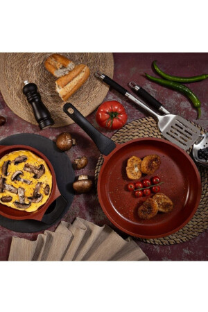 MNZ-Flora Granite Cast Iron Pan - 2 قطع TYC00734515951 - ThermoAD