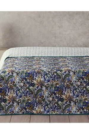 MNZ-Floreal Charm مزدوجة أغطية متعددة الأغراض زرقاء - English Home