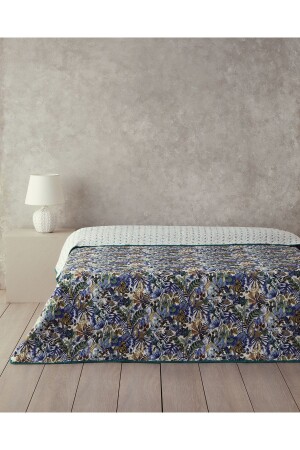 MNZ-Floreal Charm Single Multi-Purpose Cover أزرق - English Home