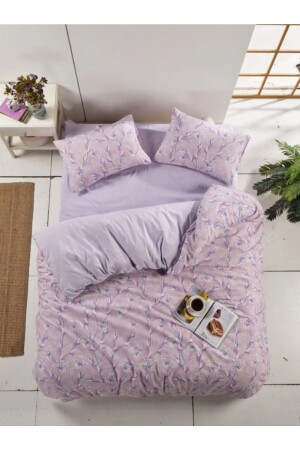 MNZ-Florescent Lavender Pattern مجموعة غطاء غطاء واحد، استخدام طريقتين للفراش صفحة سرير عادي ليلك غطاء غطاء واحد - Sares Home