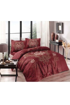 MNZ-Florian Claret حمراء مزدوجة القطن ساتن غطاء غطاء مجموعة 60264176 - Taç