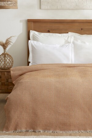 (MNZ-Flow) (موجة الموجة المزدوجة 200 × 230 سم خردل 200) 21.01.0779 - Karaca Home