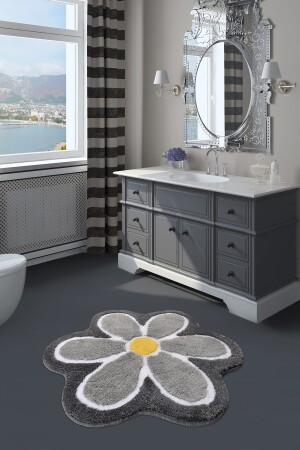 MNZ-Flower Gray قطر 90 سم مقطرة دائرة 8682125919898 - Chilai Home