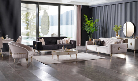 قماش معدني من قماش صوفا MNZ-Flower Set V2 - Cadde Yıldız